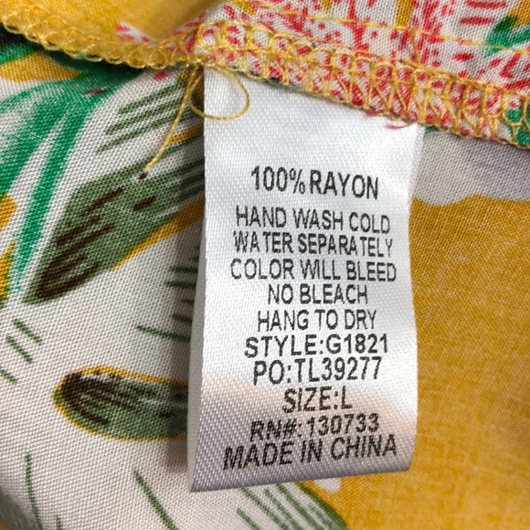 NWT UMGEE Yellow Tropical Print Kimono Duster Short Sleeve Cardigan Small - Picture 8 of 10